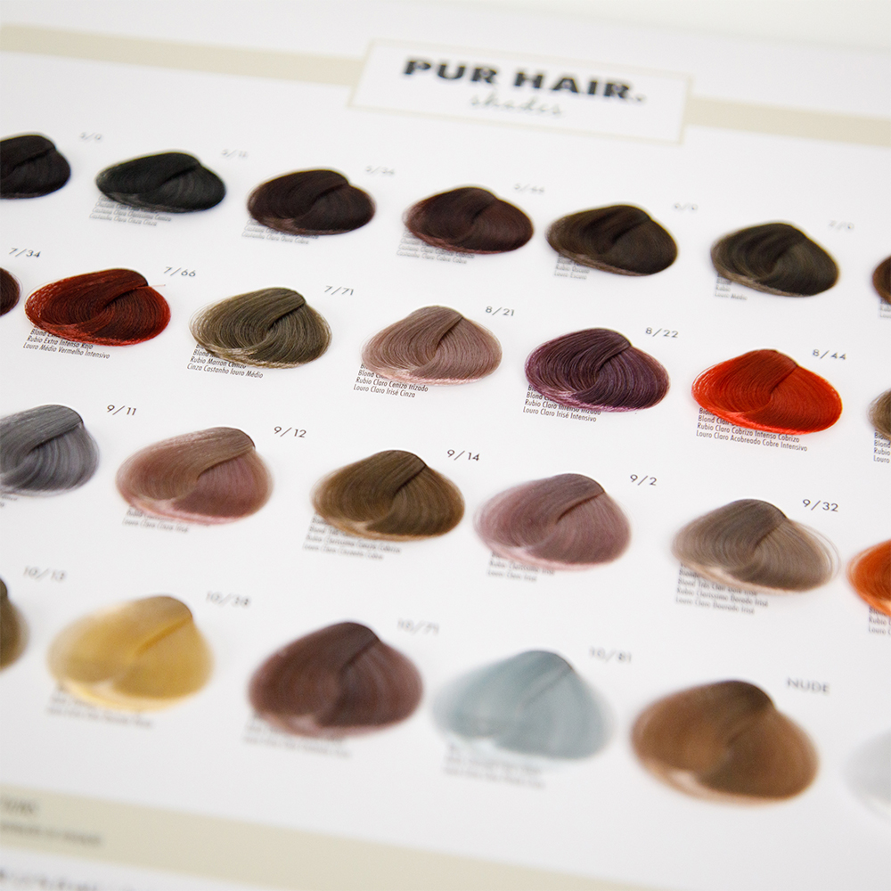 Colour Chart 1pcs Pur Hair