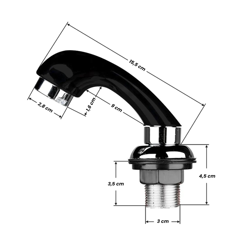 Black hand shower for a hairdressing wash stand 1pcs