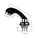 Black hand shower for a hairdressing wash stand 1pcs