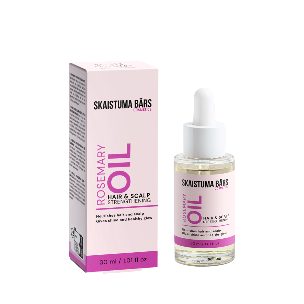 Rosemary Hair & Scalp Strengthening Oil 30ml Skaistuma Bārs Cosmetics