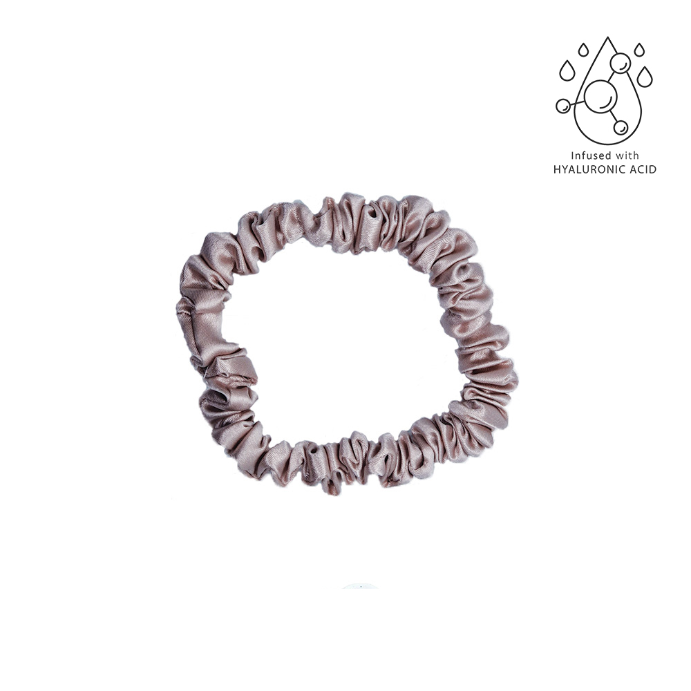 Silkvei Silk Scrunchie + Hyaluronic Acid – Pink - S