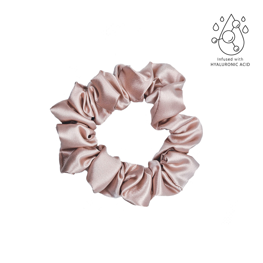Silk Scrunchie + Hyaluronic Acid – Pink - M - Silkvei 
