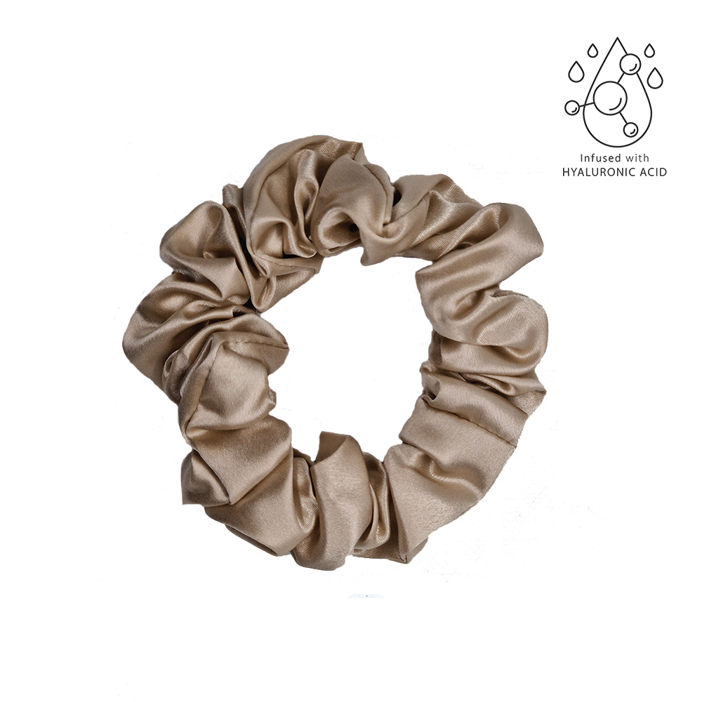 Silkvei Silk Scrunchie + Hyaluronic Acid – Sand - M