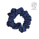 Silkvei Silk Scrunchie + Hyaluronic Acid – Dark Blue - M
