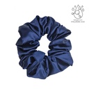 Silkvei Silk Scrunchie + Hyaluronic Acid – Dark Blue - L