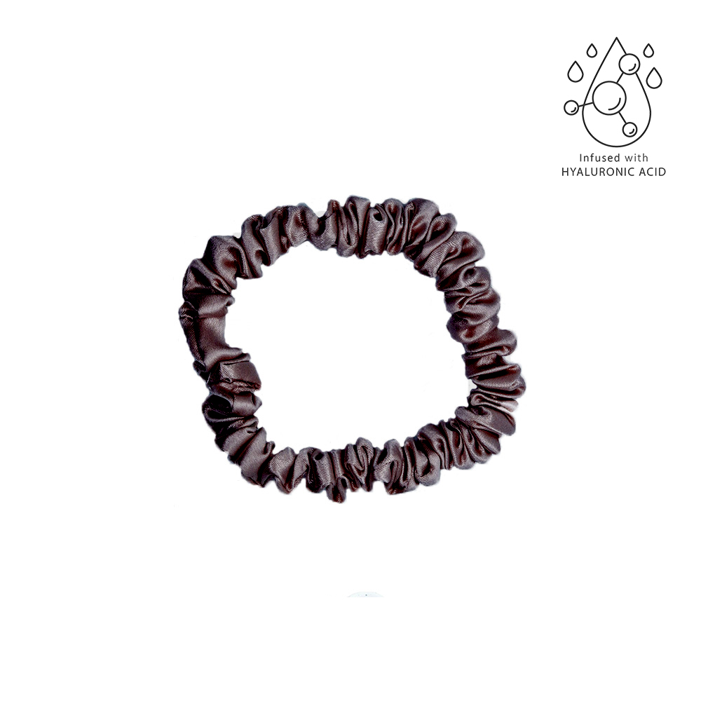Silkvei Silk Scrunchie + Hyaluronic Acid – Grey - S
