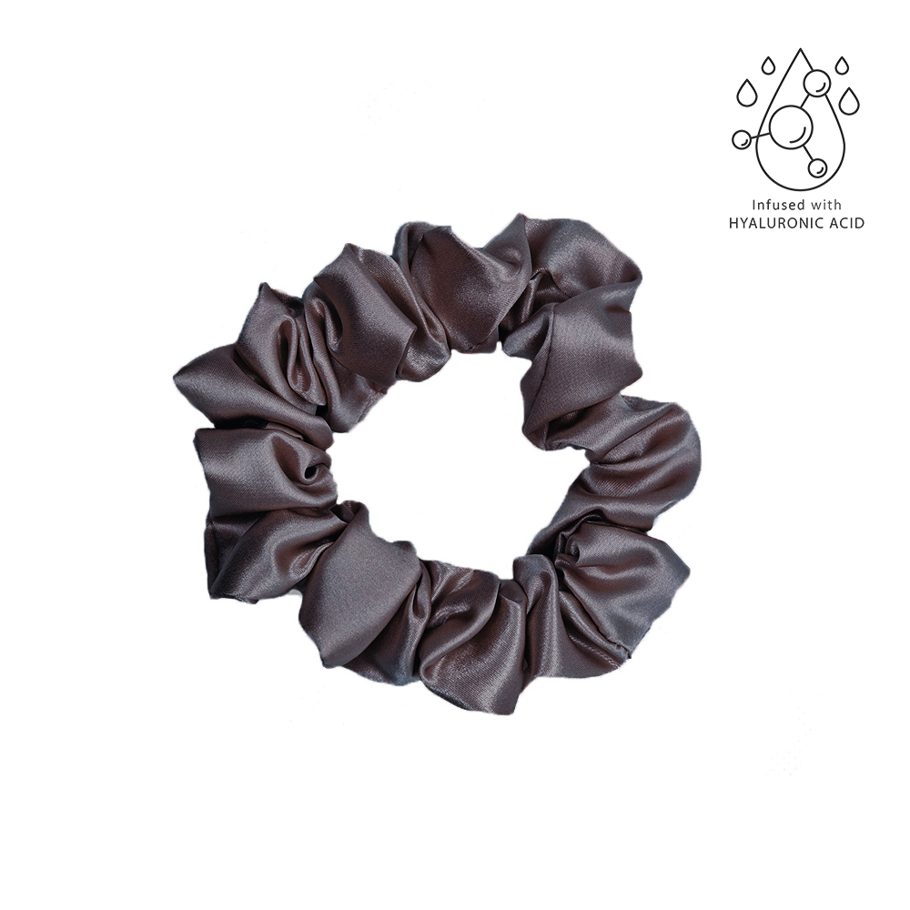 Silkvei Silk Scrunchie + Hyaluronic Acid – Grey - M