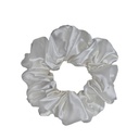 Silkvei Lux Silk Scrunchie – White - L
