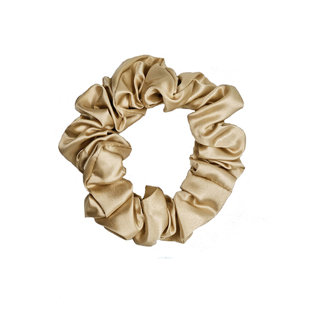 Silkvei Lux Silk Scrunchie – Champagne - M