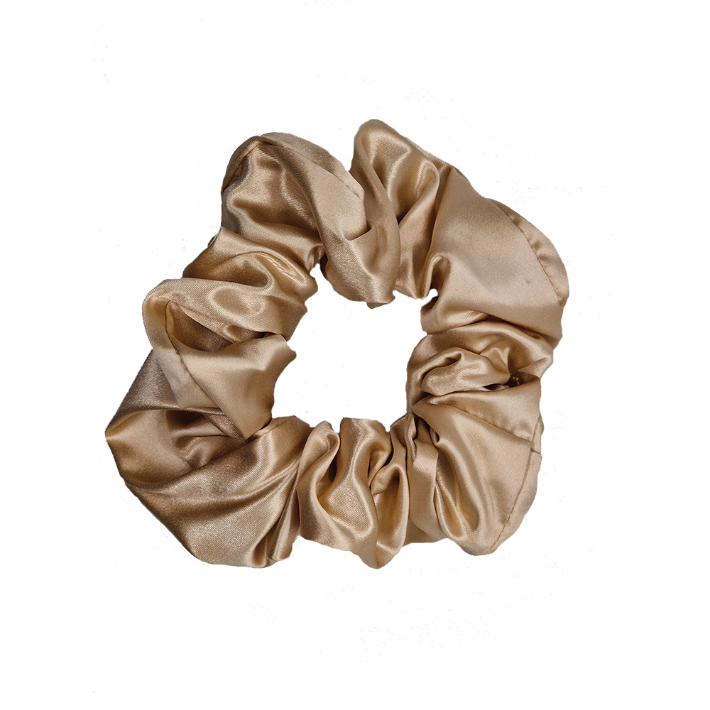 Silkvei Lux Silk Scrunchie – Champagne - L