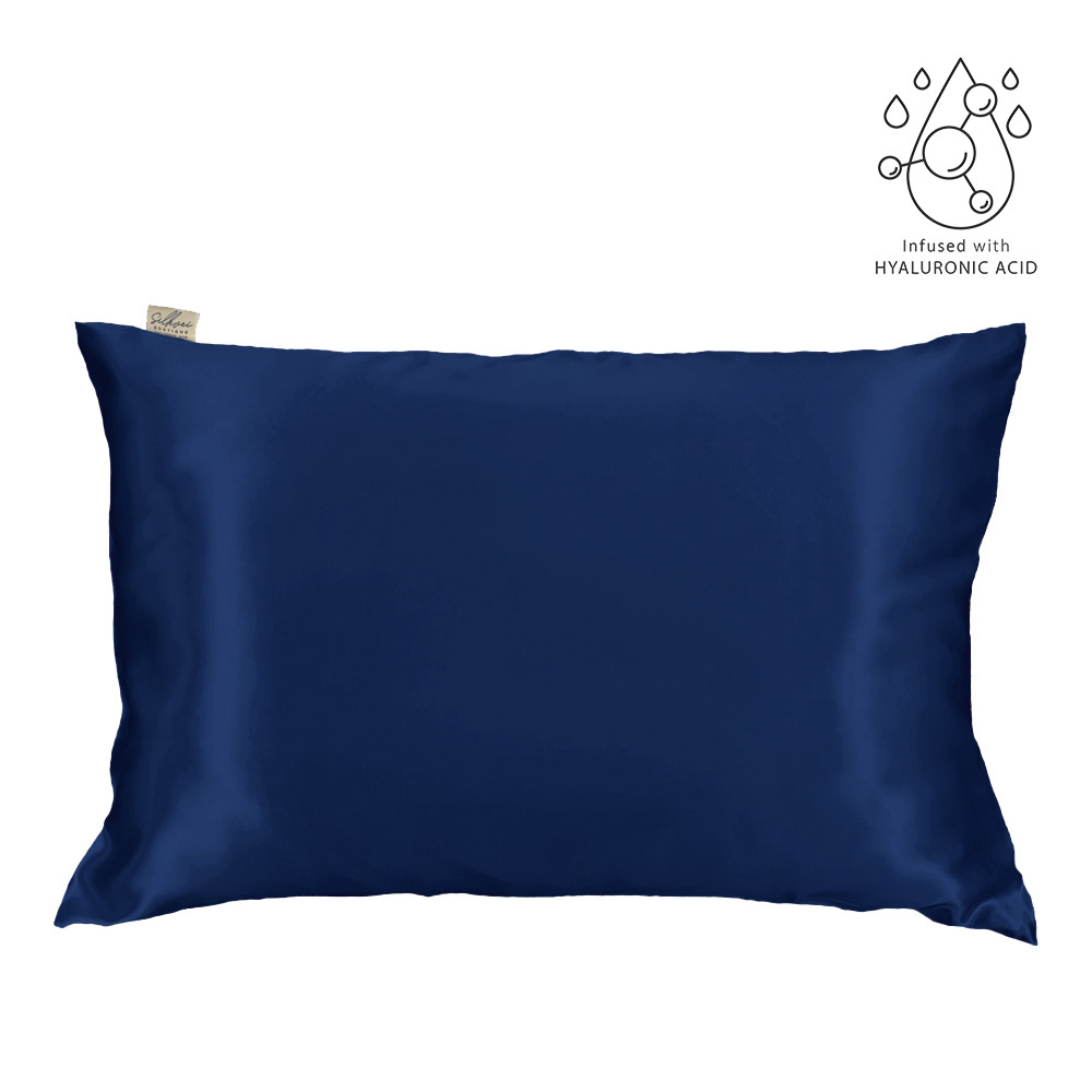 Silkvei Silk Pillowcase + Hyaluronic Acid – Dark Blue - 50x70cm