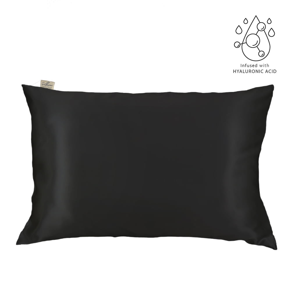 Silkvei Silk Pillowcase + Hyaluronic Acid – Black - 50x70cm