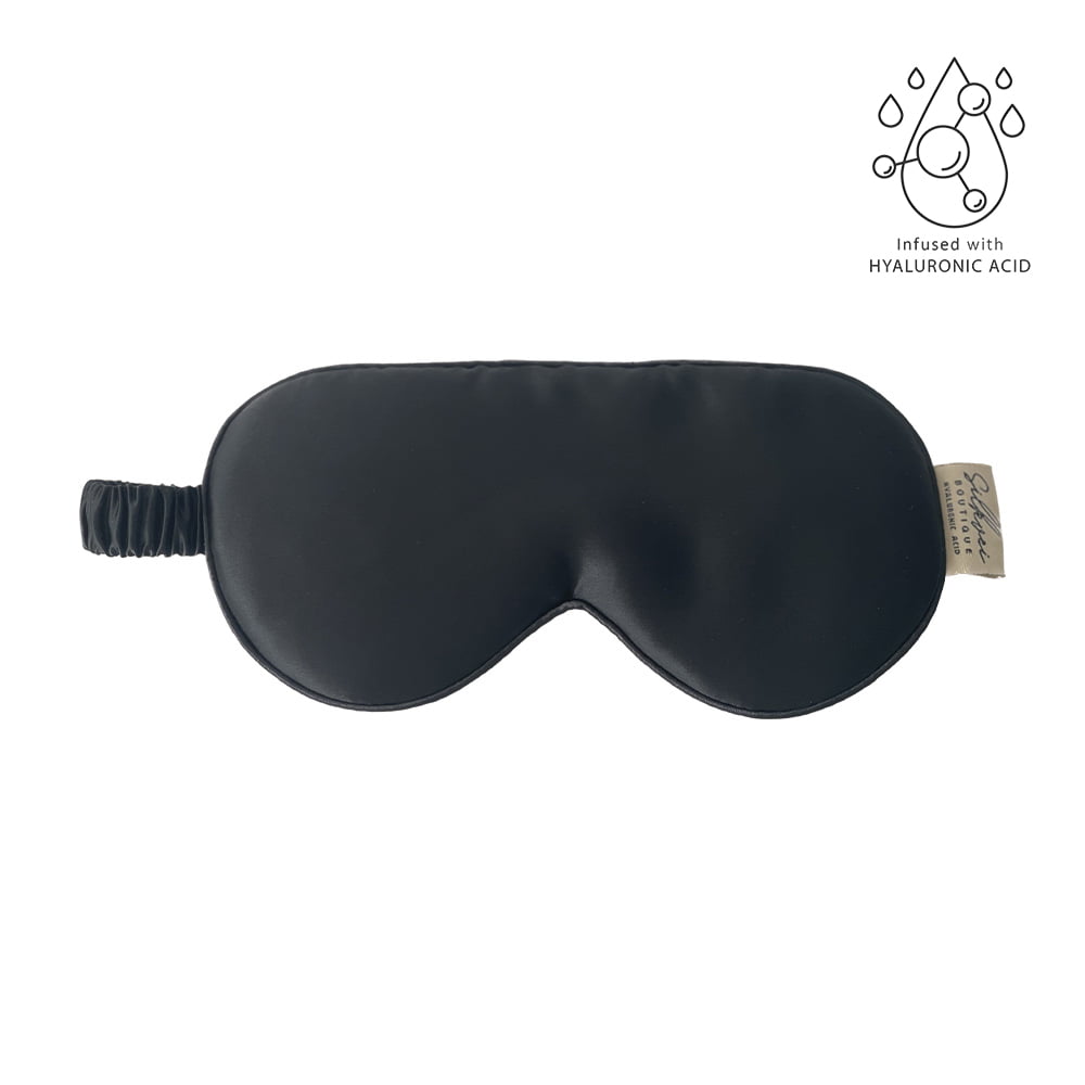 Silkvei Silk Eye Sleep Mask + Hyaluronic Acid – Black