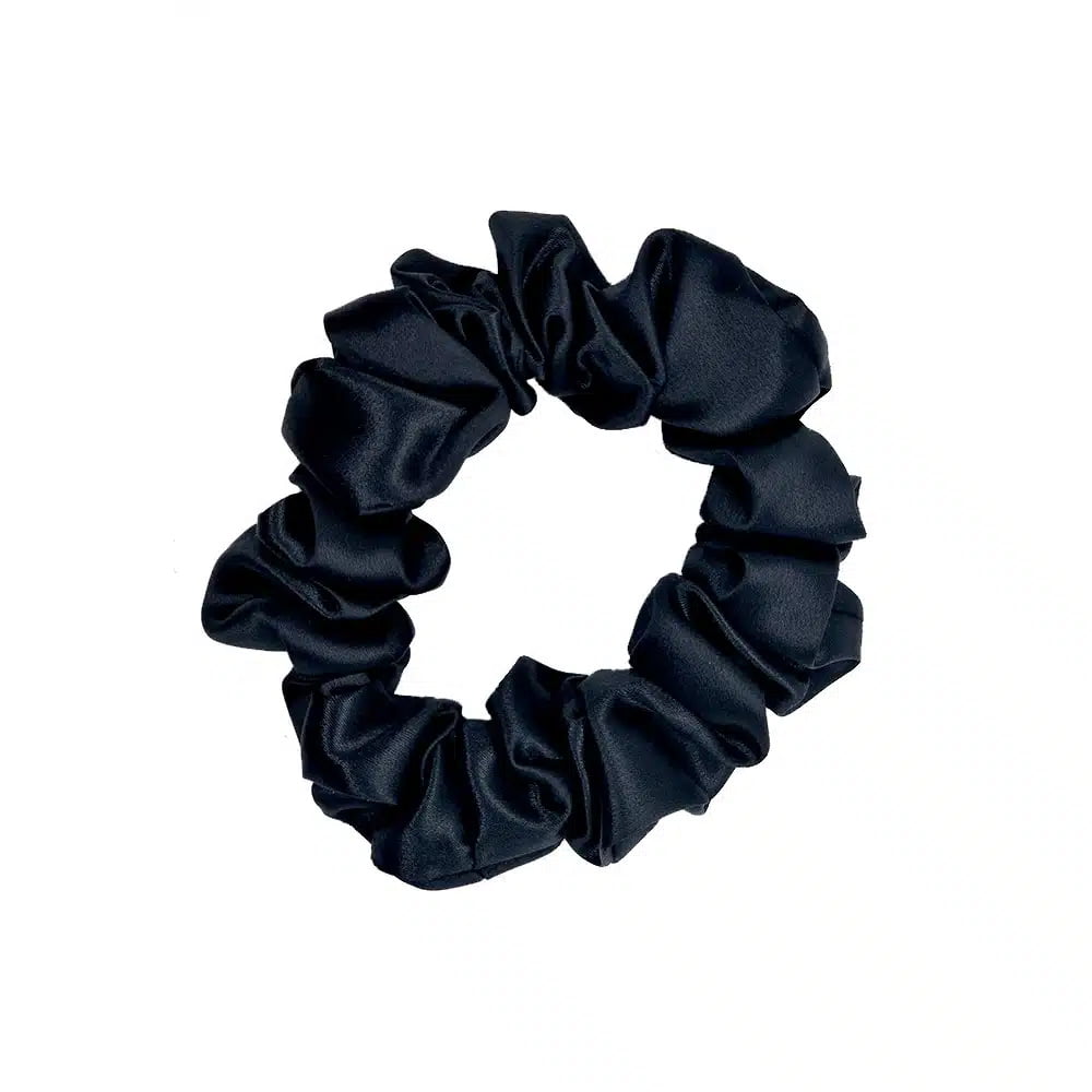 Silkvei Lux Silk Scrunchie – Black - M