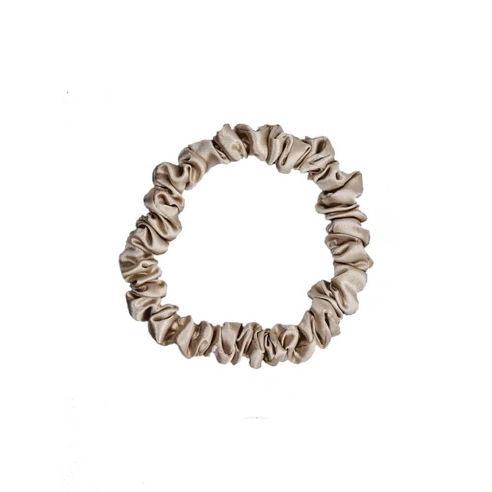 Silkvei Lux Silk Scrunchie – Sand - S